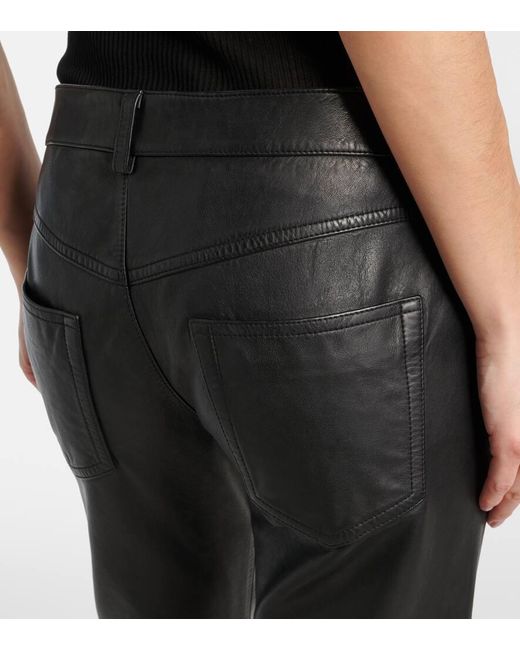 Pantalon Droit Vanel En Cuir Isabel Marant en coloris Blue