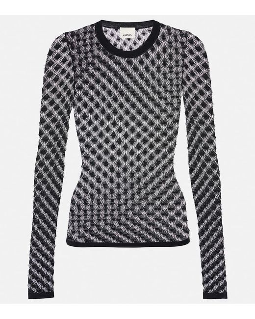 Isabel Marant Black Zavia Open-Knit Sweater