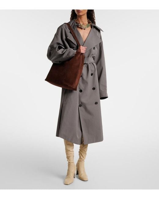Aesther Ekme Brown Sac Supple Suede Tote Bag