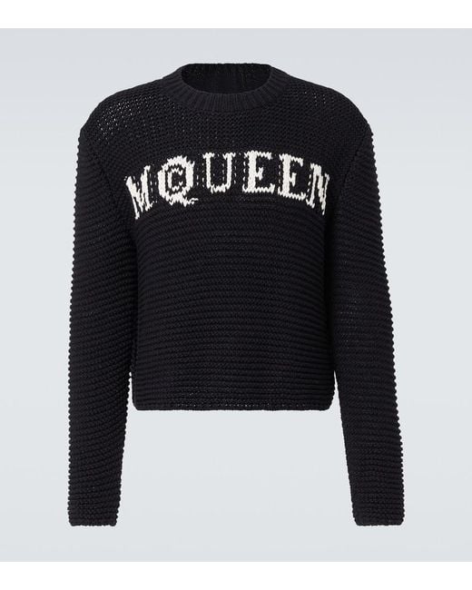 Pullover di McQueen in Black da Uomo