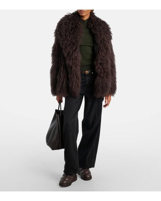 Jimmy Choo Brown Schneestiefel Xan Aus Leder Mit Shearling