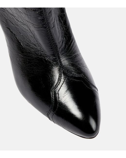 Isabel Marant Black Lestany Leather Knee-High Boots