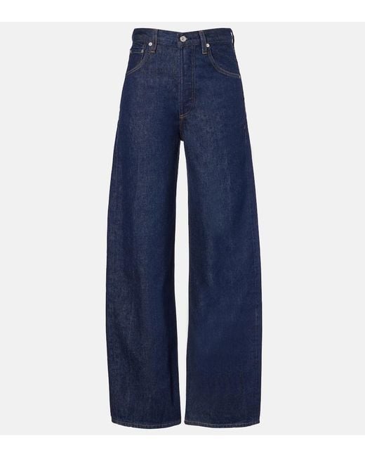 Citizens of Humanity Blue Ayla High-Rise Wide-Leg Jeans