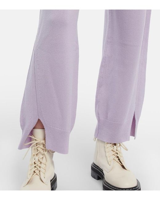 Barrie Purple Tapered Cashmere Pants