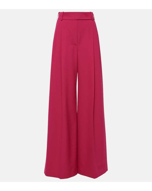 Alexandre Vauthier Red Weite High-Rise-Hose
