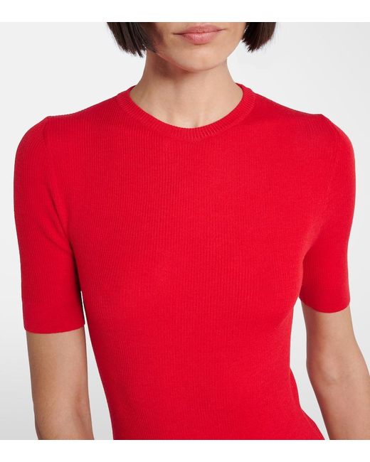 Khaite Red Top Celina Aus Einem Wollgemisch