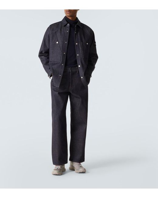 Stone Island Blue Mid-Rise Straight Jeans for men