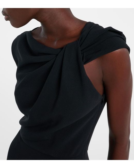 Vestido De Coctel Drapeado Givenchy de color Black