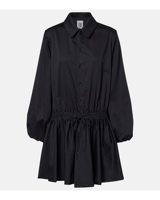 Noir Kei Ninomiya Black Cotton Shirt Dress