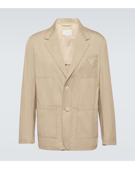 Blazer De Mezcla De Algodon Prada de hombre de color Natural
