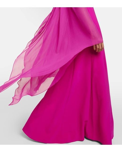 Jenny Packham Pink Verzierte Robe Merle aus Crepe