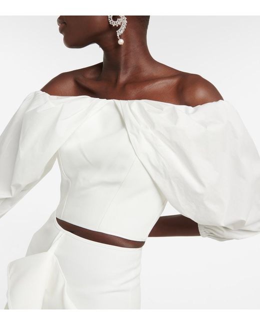 Maticevski White Cropped Top