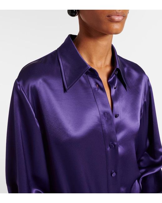 Joseph Blue Dieu Satin Blouse