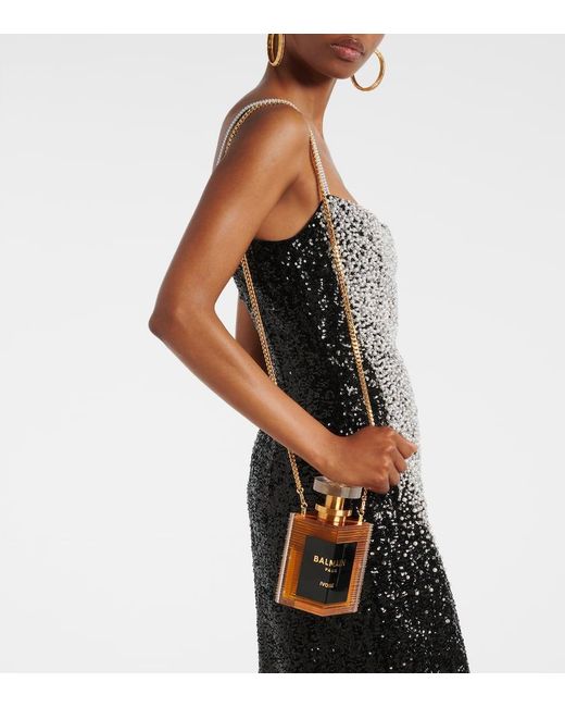 Balmain Black Schultertasche Minaudiere