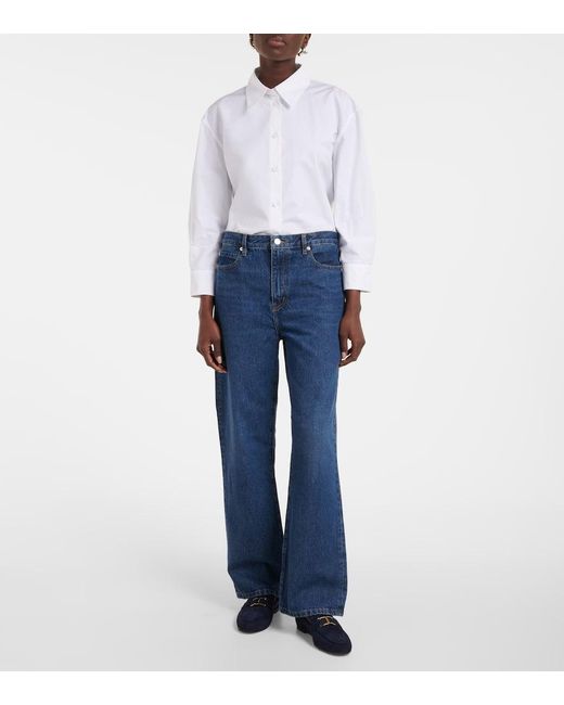 Jean Droit Le Jane Ankle A Taille Haute FRAME en coloris Blue