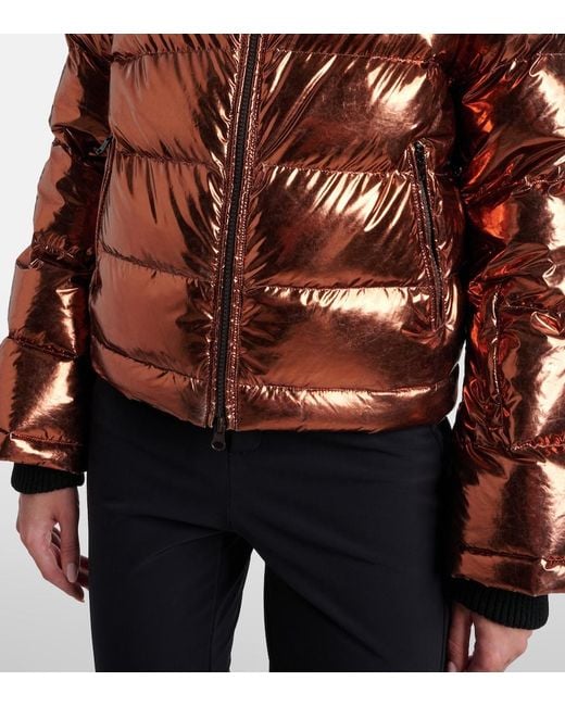 Perfect Moment Brown Polar Flare Down Ski Jacket