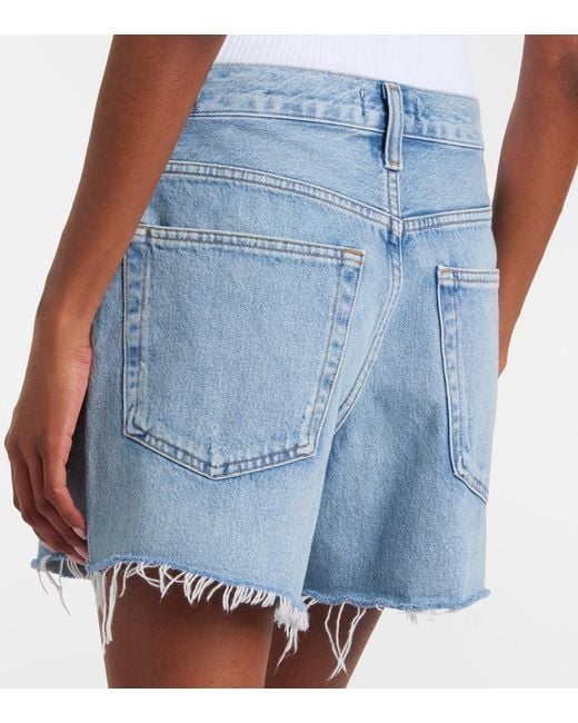 Agolde Blue Nye Denim Shorts