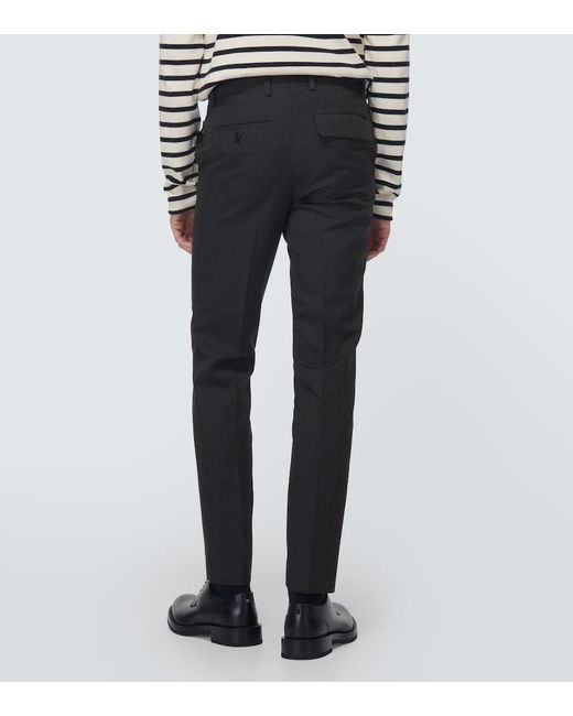 Undercover Blue Low-Rise Wool Slim Pants for men