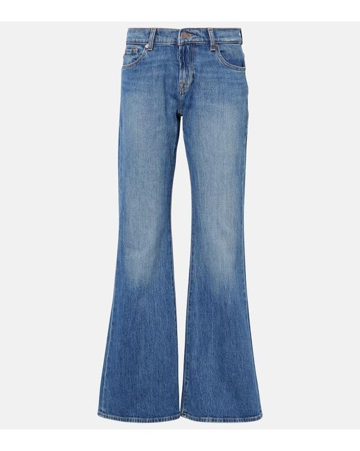 Jeans Flared Mankind A Vita Alta di 7 For All Mankind in Blue