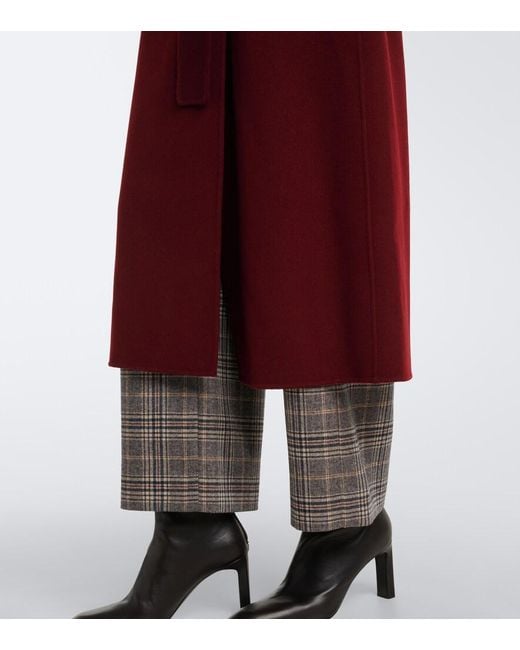 Max Mara Red Wool Wrap Coat