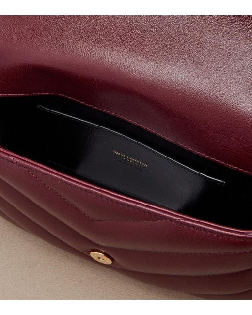 Saint Laurent Purple Loulou Toy Matelasse Leather Crossbody Bag