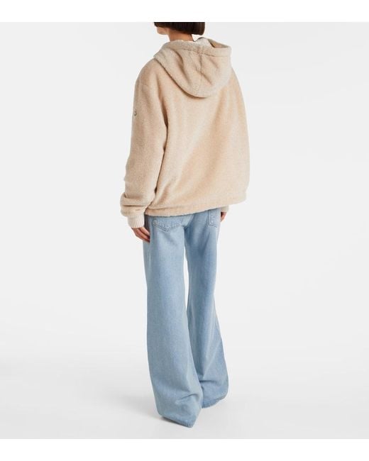 Moncler Natural Terry Zip-Up Hoodie