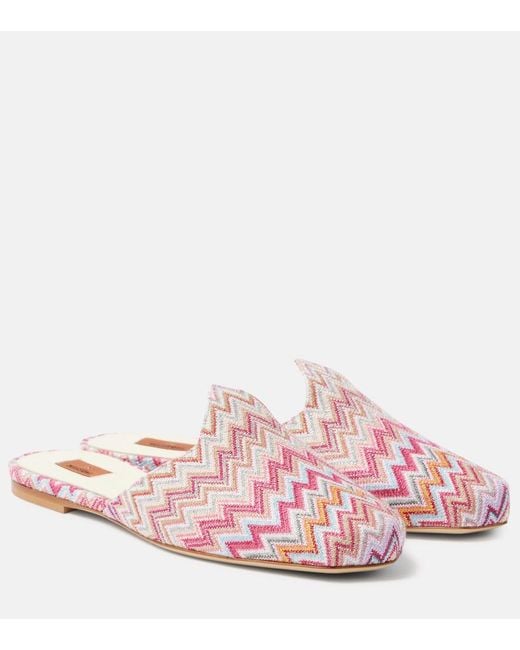 Missoni Pink Zigzag Mules