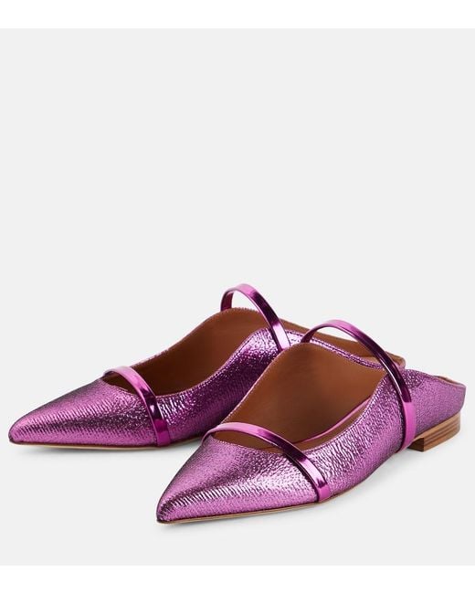 Malone Souliers Purple Maureen Lurex® Slippers