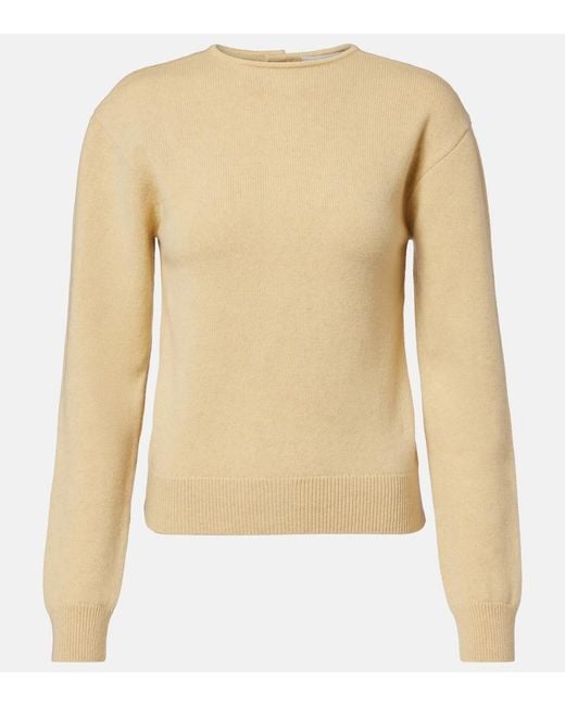 Lemaire Natural Wool And Cashmere Sweater