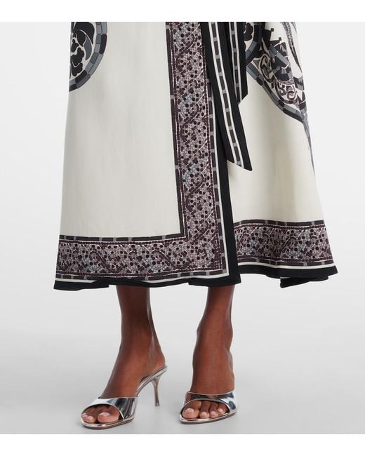 LaDoubleJ White Printed Wrap Dress