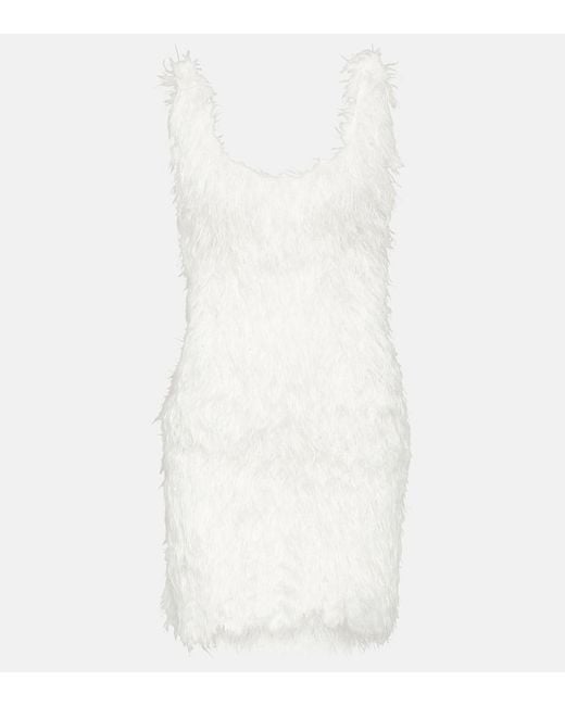 Coperni White Feather Minidress