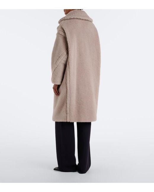 Max Mara Natural Alpaca, Wool, And Silk Teddy Coat