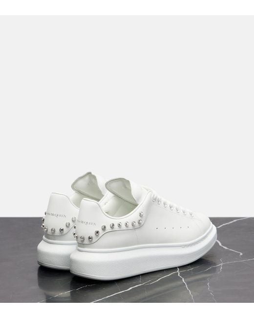 Alexander McQueen White Sneakers Oversized Aus Leder