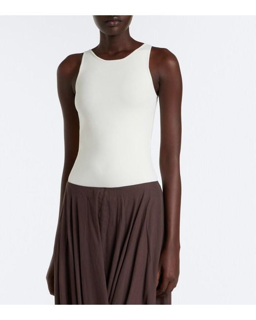Totême White Knitted Tank Top