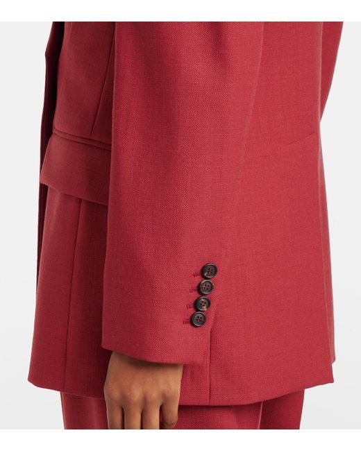 Brunello Cucinelli Red Wool Blazer
