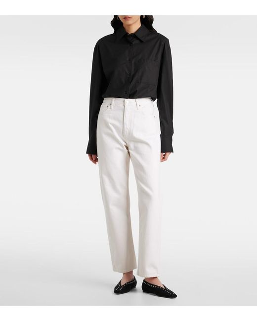 Agolde White 90's Mid-Rise Straight Jeans