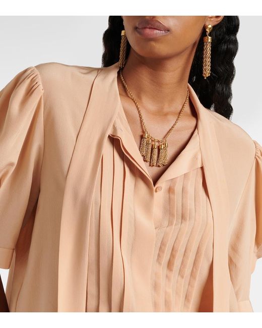 Collier The Pompoms Chloé en coloris Metallic