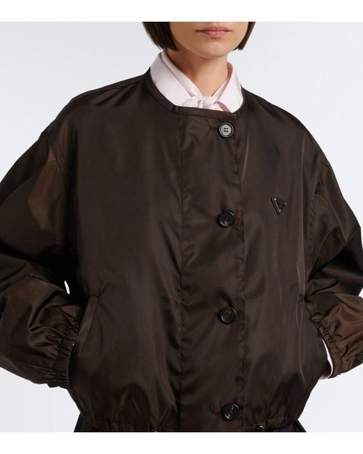 Prada Black Re-Nylon Cropped Jacket