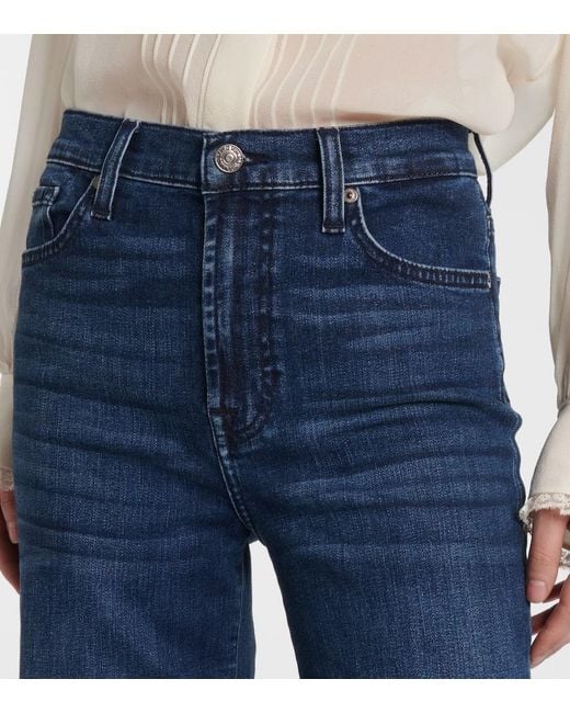 7 For All Mankind Blue Modern Dojo High-Rise Flared Jeans
