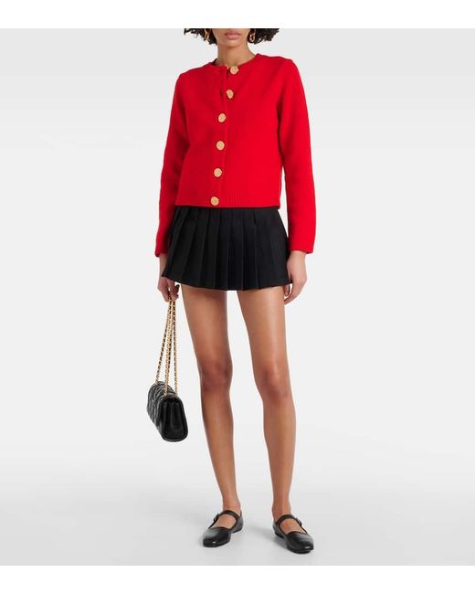 Tory Burch Red Cardigan aus Wolle