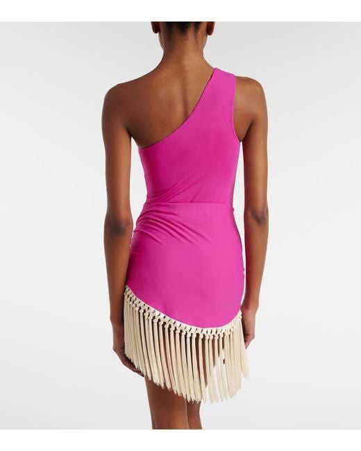 Taller Marmo Pink Yacare Swimsuit And Beach Cover-Up Set