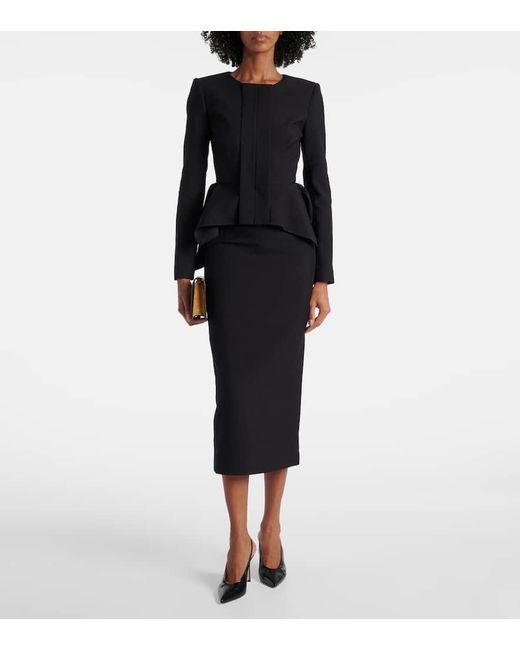 Roland Mouret Black Jacke Aus Crepe