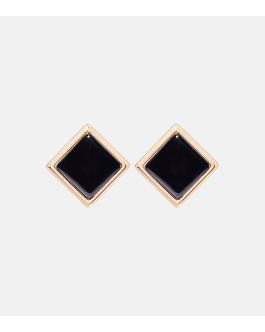 Self-Portrait Blue Enamel-Plated Earrings