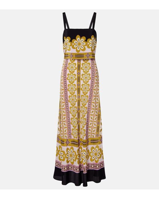 LaDoubleJ Metallic Maxikleid Aus Crepe De Chine