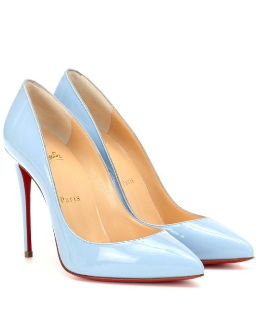 grill Manifest meddelelse Christian Louboutin Pigalle Follies Patent Leather Pumps in Blue | Lyst