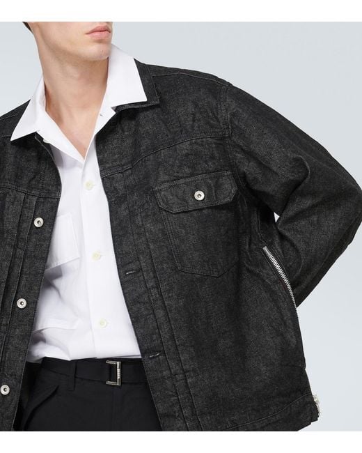 Sacai Black X Beyondexx Denim Blouson Jacket for men