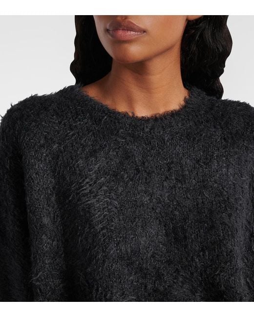 Totême  Black Oversized Silk Sweater