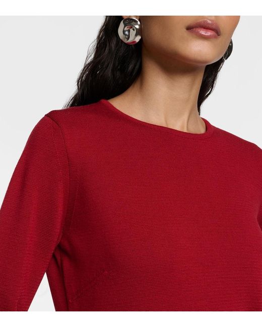 Vestido corto Eridani de lana Max Mara de color Red