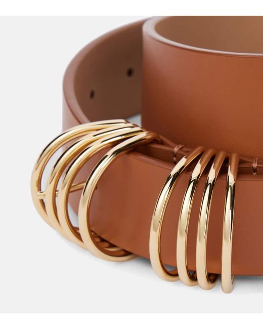 Tod's Brown Embellished Leather Belt