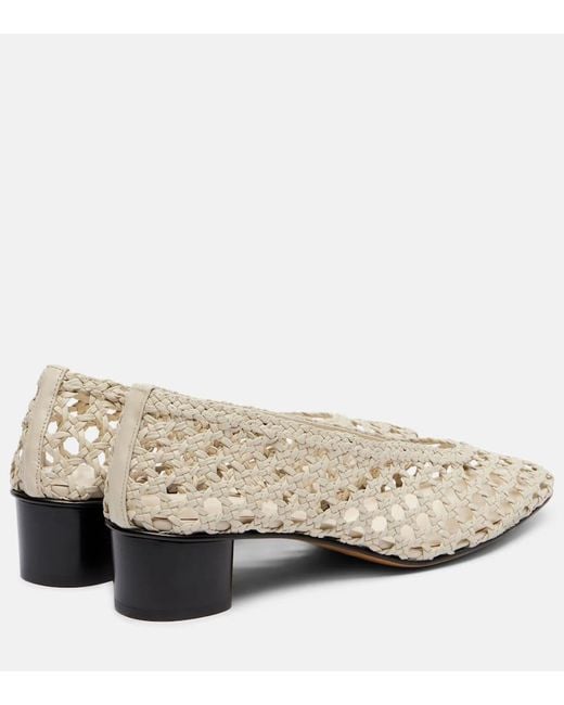 Le Monde Beryl Natural 40 Woven Leather Pumps